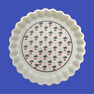 COPCO Country Fine Porcelain Cherry Tart Dish 🍒